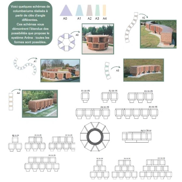 Columbarium en granit - ARENA - Sansone Collectivités