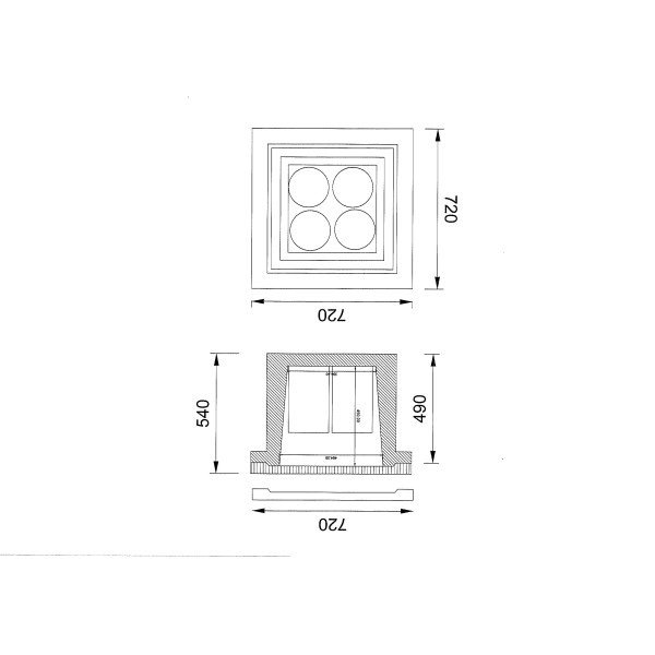 Caveau urne dalle - Modèle carré - Sansone Collectivités