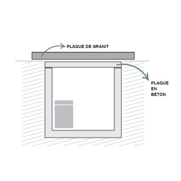 Caveau urne dalle - Modèle octogonal - Sansone Collectivités