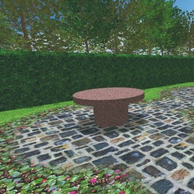 Banc en granit - Modèle Couronne - Sansone Collectivités