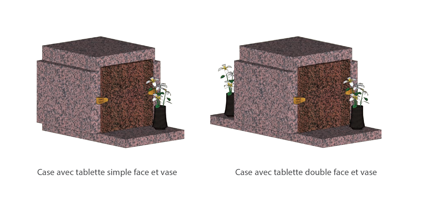 ARENA avec tablette simple face et vase - SANSONE Municipalités