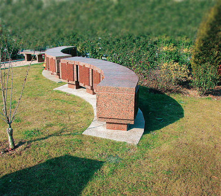 Columbarium - Modéle ARENA VAGUE- 5 modules -10 cases - Réalisations SANSONE MUNICIPALITES